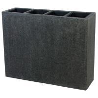 Кашпо полистоун Nobilis Marco "Rock2-gray Rectangle", 93х25хH76 см с тех.горшком