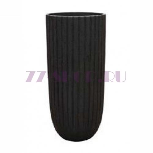 Кашпо Nieuwkoop Polystone Lourdee Cylinder, цвет дымчатый