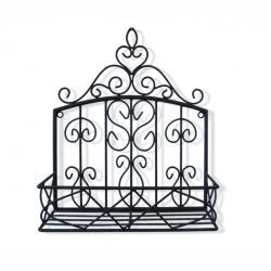 Подставка для цветов настенная прямоугольная, цвет Черный